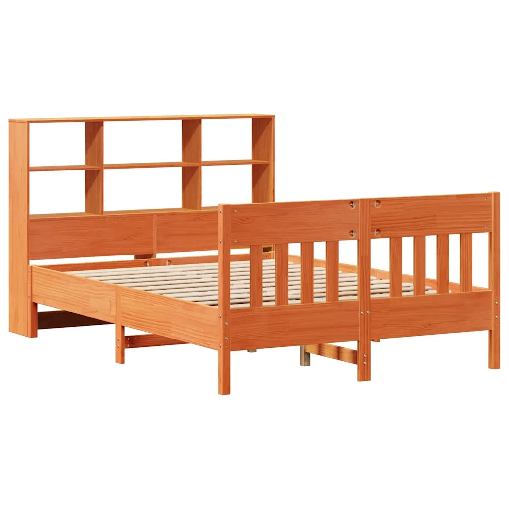 Letto senza Materasso Marrone Cera 140x190 cm in Legno di Pino 3323235