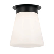 Plafoniera minimal nera vetro opale E27 40W Kichler