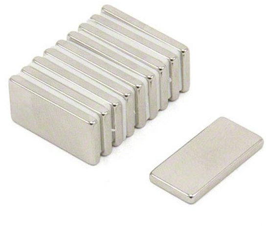 Magnetastico | 10 magneti neodymium extra forti N52 rettangolari 20x10x2 mm | Magnetico rettangolare, magnetico per frigorifero, magneti mini forti per bacheca, tabella magnetica, whiteboard, magnetico rettangolare, magnetico cubico