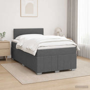 Letto box spring con materasso Grigio Scuro 120 x 200 cm 3451186