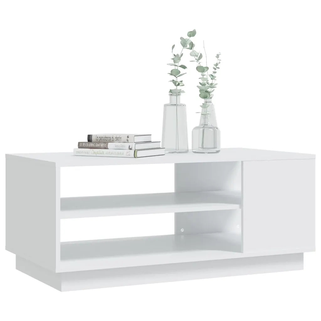 Tavolino da salotto | Tavolino da caff¨¨ | Tavolino da Soggiorno Bianco 102x55x43 cm in Truciolato