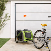 Rimorchio da Bici per Animali Verde e Grigio Oxford e Ferro 93885