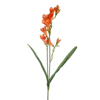 Set 8 Fresia Composta da 2 Fiori Artificiali Altezza 58 cm Arancio