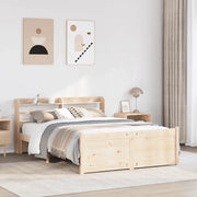 Giroletto con Testiera 140x200 cm in Legno Massello di Pino 3306762