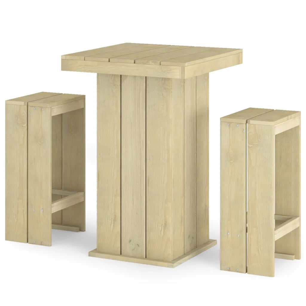 Set Bistrò da Giardino 3 pz in Legno di Pino Impregnato 3096633