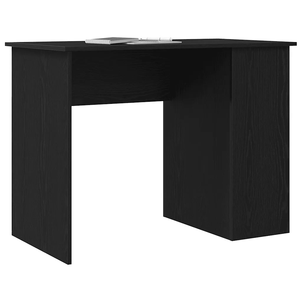 Scrivania Rovere Nero 100x55x75 cm in Legno Multistrato 862434
