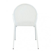 Sedia da Giardino Sheffield Impilabile 54x61x90 h cm in Acciaio Bianco