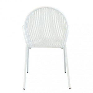 Sedia da Giardino Sheffield Impilabile 54x61x90 h cm in Acciaio Bianco