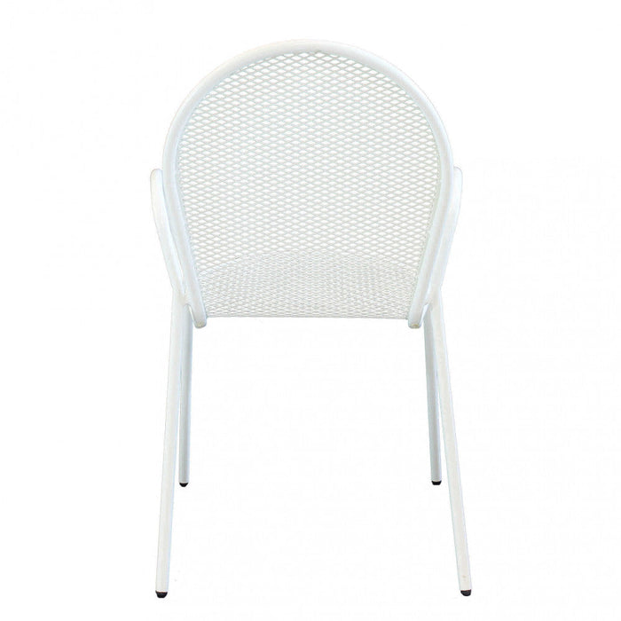 Sedia da Giardino Sheffield Impilabile 54x61x90 h cm in Acciaio Bianco