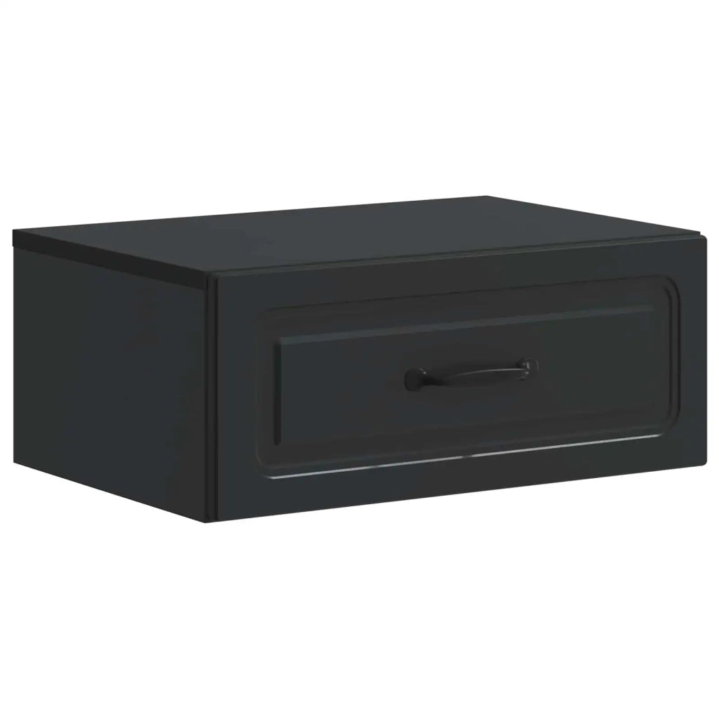 Mobiletto da notte a muro 2 pcs Nero 49 x 34,5 x 20 cm 899298