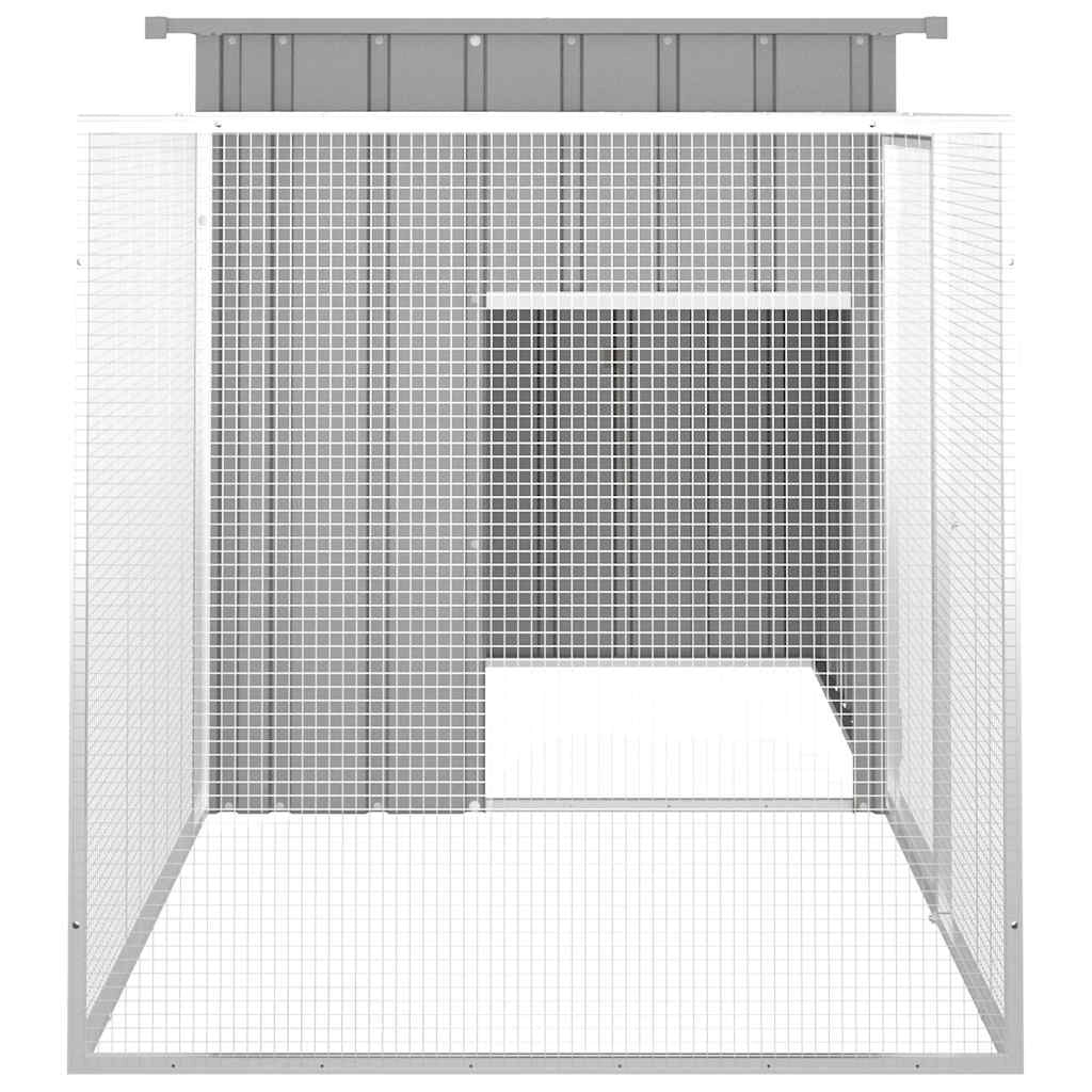 Gabbia per polli 200 x 91 x 100 cm acciaio zincato grigio 02_0041656