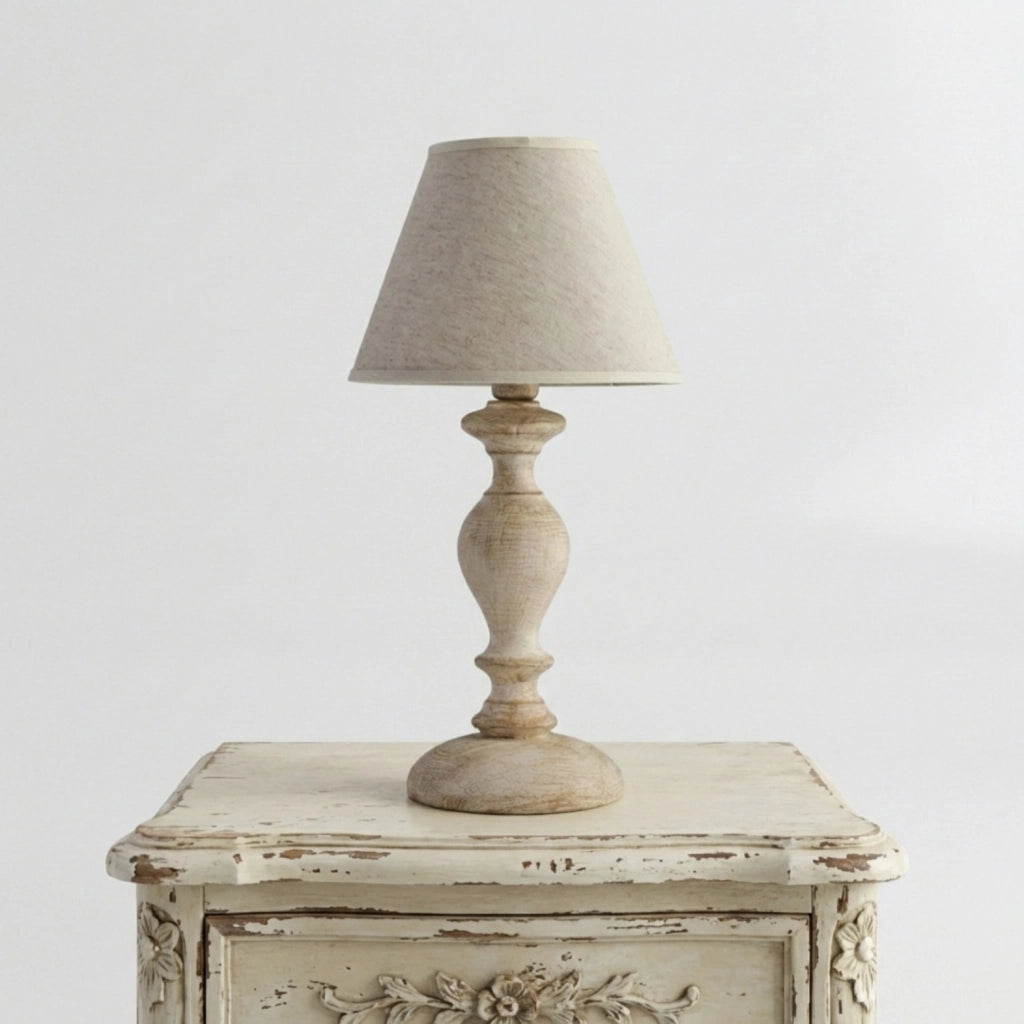 Lumetto Shabby Chic Cascina Bianco Tortora Vintage 1 Luce E14