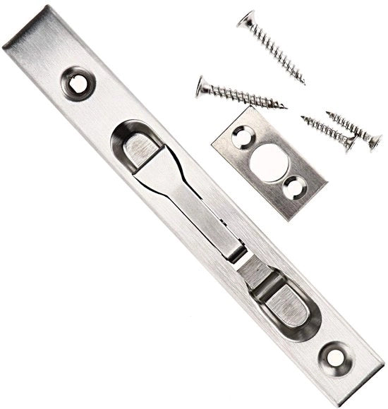 Chiusura Porta a Battente in Acciaio Inossidabile - 150 mm - Facile da Montare - Sicurezza Domestica - Accessori di Chiusura Porta