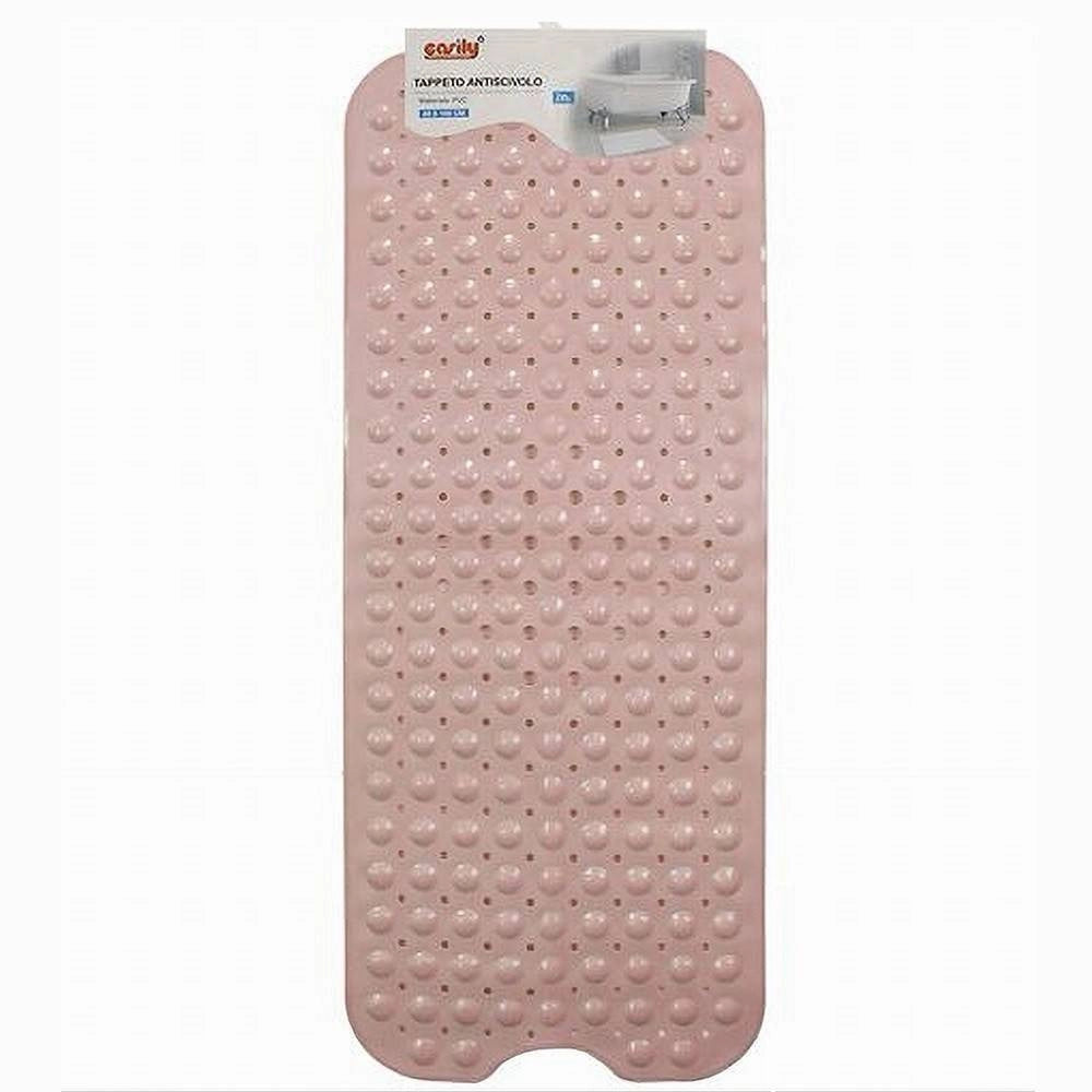 Trade Shop - Tappetino Per Vasca Antiscivolo 100 X 40 Cm Tappeto Doccia In Pvc 79739 Rosa -