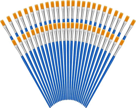 Set di Pennelli per Vernici - Rullo per Pennelli - Vernici Acriliche - Pennello a Spazzola - Materiale per Vernici - Set di Pennelli per Vernici 50