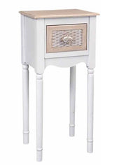 CHARM COMODINO CON RIPIANO E CASSETTO 33 X 27 X 73 CM BICOLOR