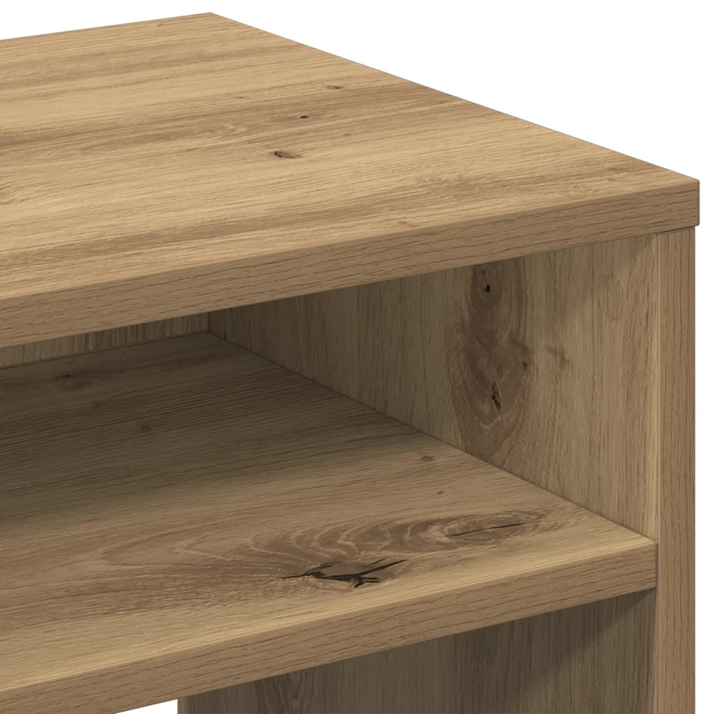 Comodini 2pz Rovere Artigianale 40x30x40 cm in Truciolato 855765