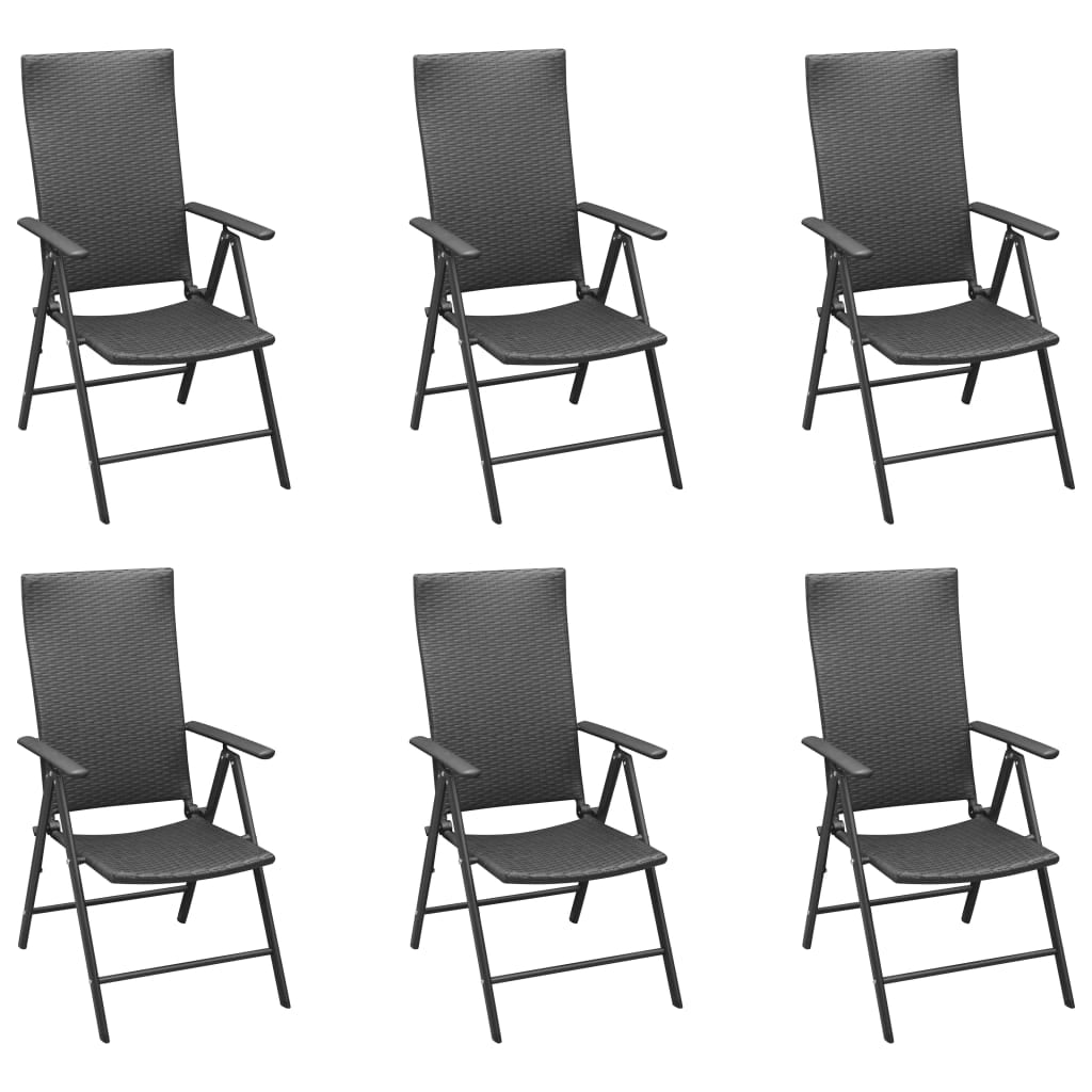 Set da Pranzo da Giardino 7 pz Nero e Marronecod mxl 72473