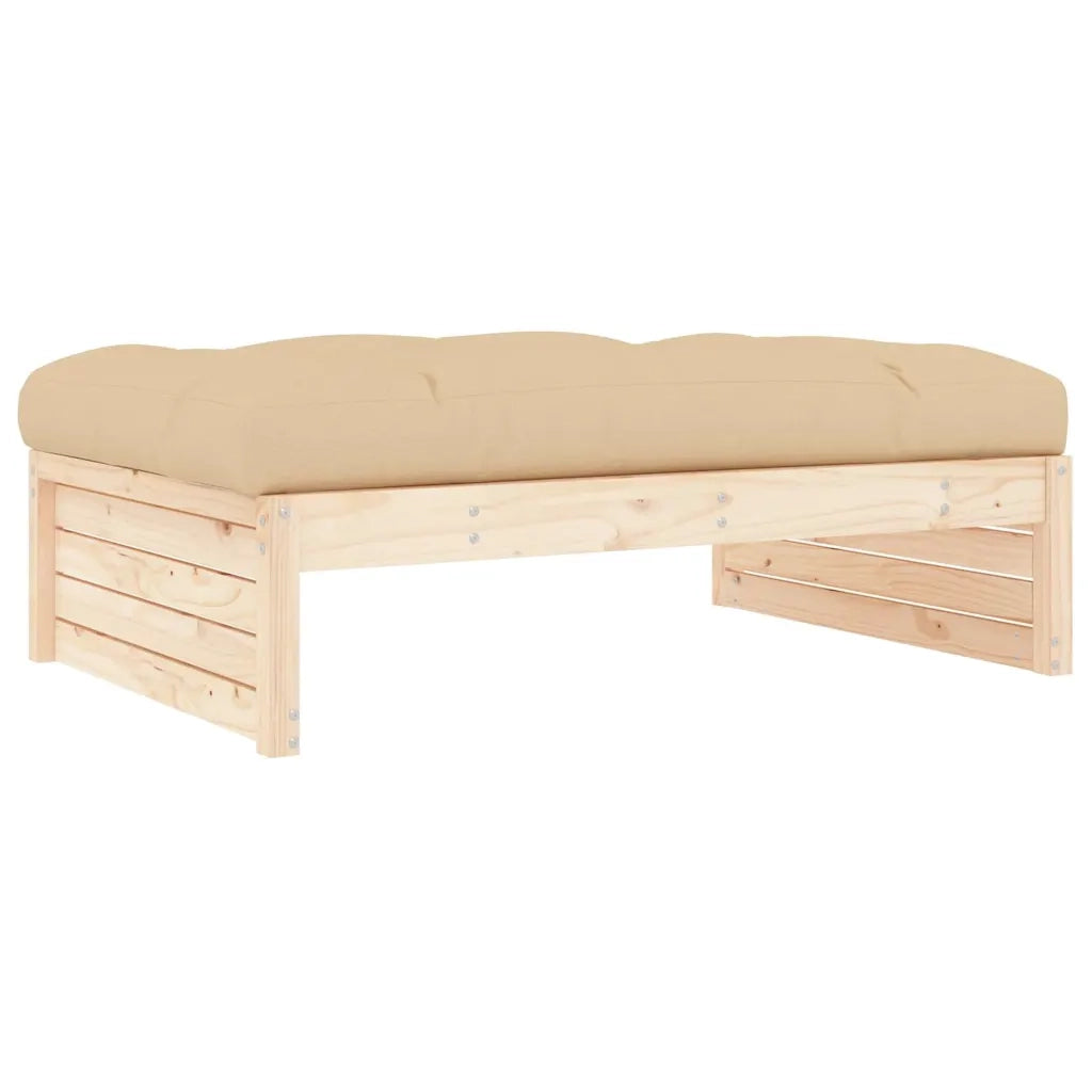Sedia da giardino-Poggiapiedi da Giardino 120x80 cm in Legno Massello di Pino 518542