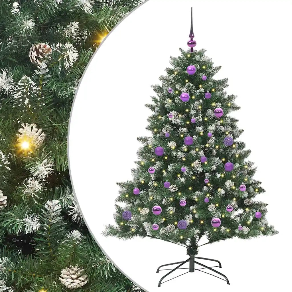 Albero di Natale Artificiale-Albero Natalizio con 150 LED Verde 150 cm 853735
