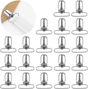 20 pezzi di clip per catenina in metallo - Clip per catenina - Clip per serrature di verniciatura - Clip per serrature - Clip per copertoni - Argento 36 x 15 mm