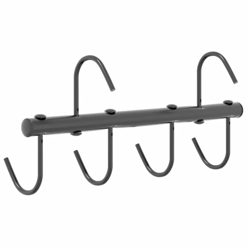 Supporto Briglie con 6 Ganci Girevoli Nero in Acciaio 172465