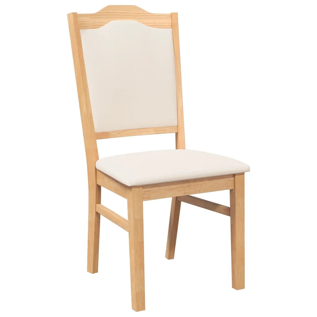 Sedie da Pranzo con Cuscini 2 pz in Legno Massello di Hevea