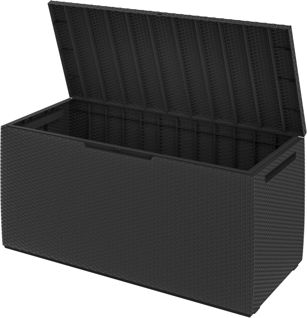 Keter Box Contenitore Marvel Plus 220kg in Rattan con Maniglie Smart Click System Cassapanca da Giardino Esterno