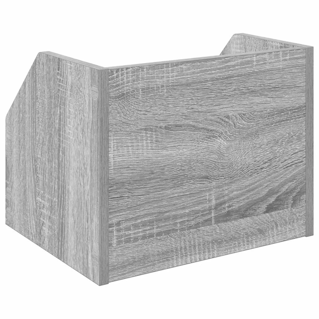 Scatola per album in vinile 2 pz Sonoma grigio 38 x 30 x 29 cm 8012821