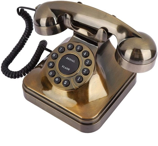 Telefono da Ufficio - Telefono da Scrivania - Ricaricatore per Telefono - Telefono Antico - Telefono Retro - Supporto per Telefono - Piccola Dimensione - Funzione Silenziatore - Memoria Numeri