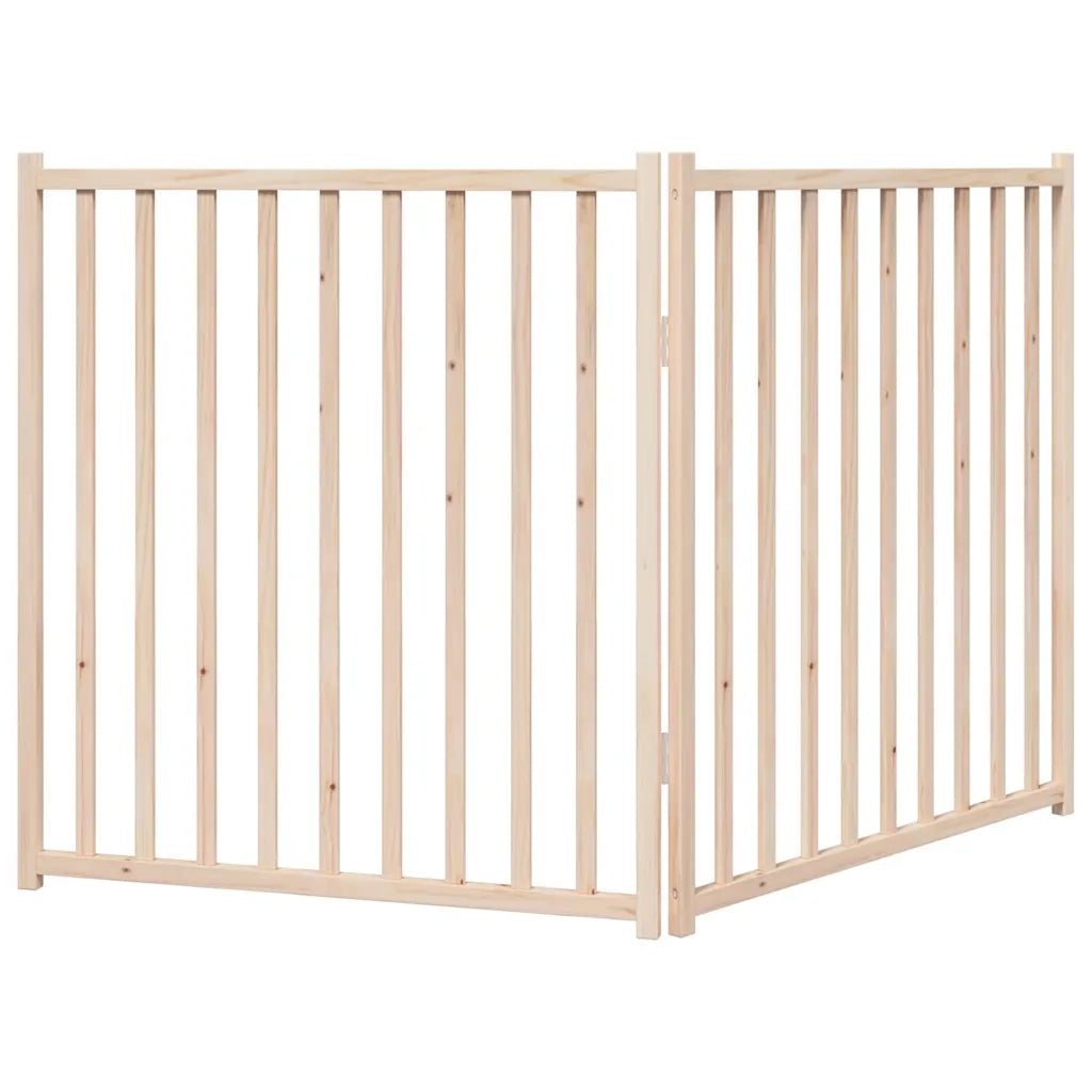 vidaXL Cancello per Cani Pieghevole 2 Pannelli 160 cm Massello Abete