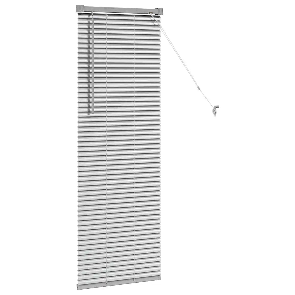 vidaXL Tenda per Finestra con tende Manuale Argento Alluminio