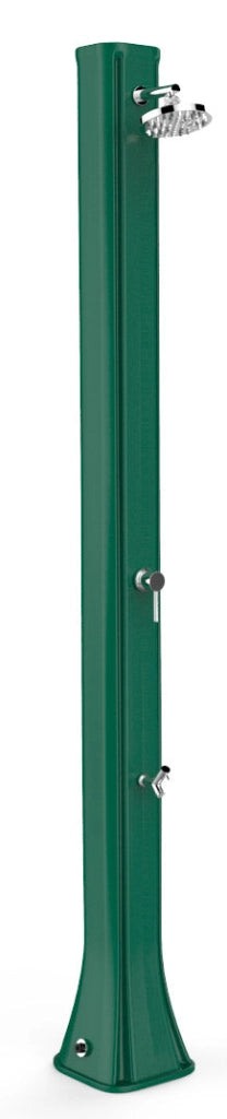 Doccia Solare da Giardino 40L Miscelatore e Lavapiedi Arkema Big Happy Five Verde Scuro