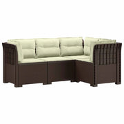 Divano da Giardino 4 Posti con Cuscini Aspetto Rattan PP 3443982