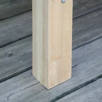 Fioriera da Giardino Rialzata con Ripiano a Doghe, Inserti per l'Irrigazione, in Legno Massello, 90 x 40 x 81 cm, Legno naturale