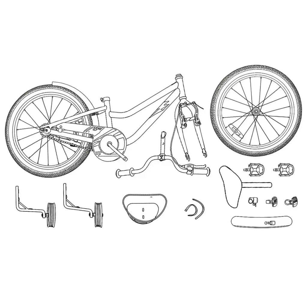 Bicicletta per Bambini 16 Pollici per bambini di 4-6 anni 42009579