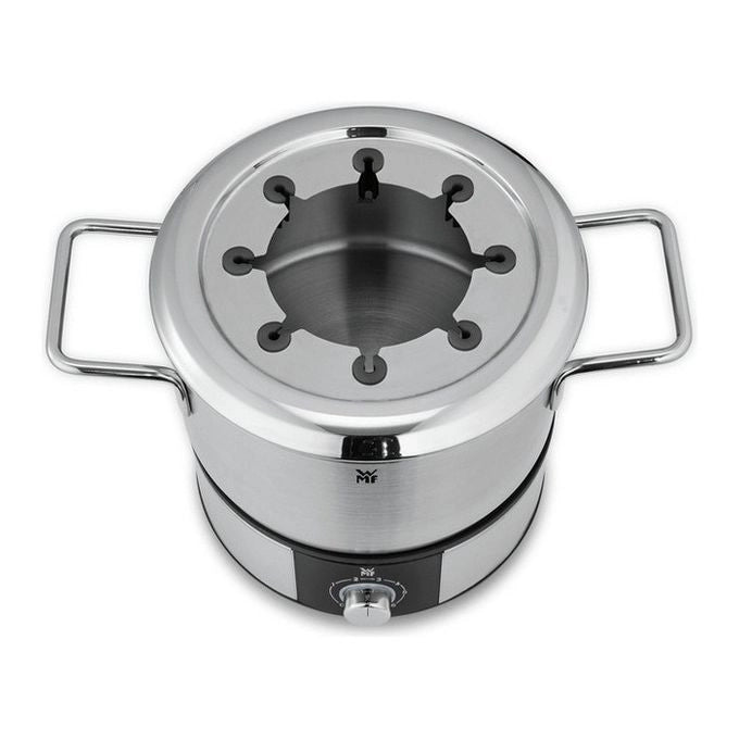 WMF 04.1513.0011 Lono Fonduta Elettrica 1400 W per 8 Persone con Regolazione Temperatura e Forchette Colorate colore Nero
