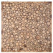 Decorazione da parete in marrone chiaro con in teak Decorazione per la casa