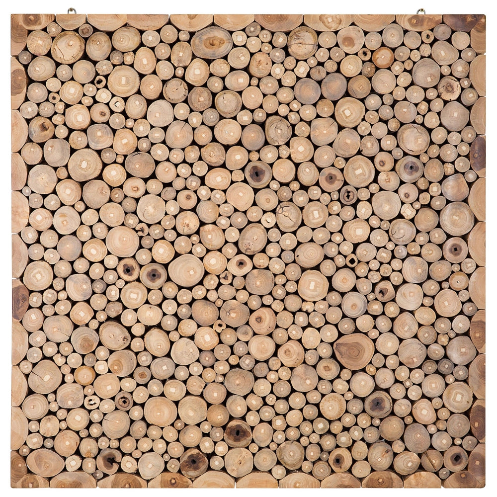 Decorazione da parete in marrone chiaro con in teak Decorazione per la casa