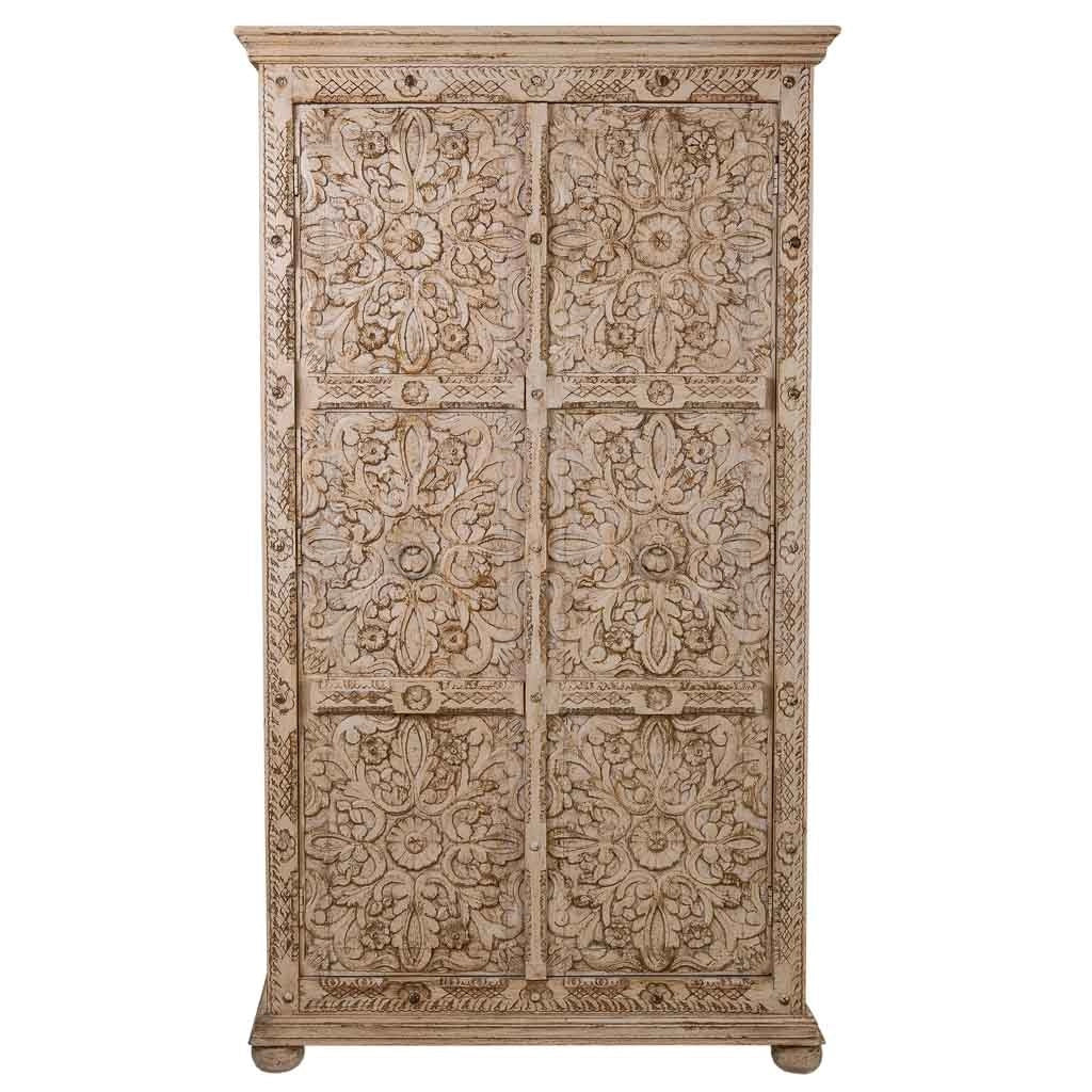 Armadio in legno marrone fatto a mano 102x44x183h