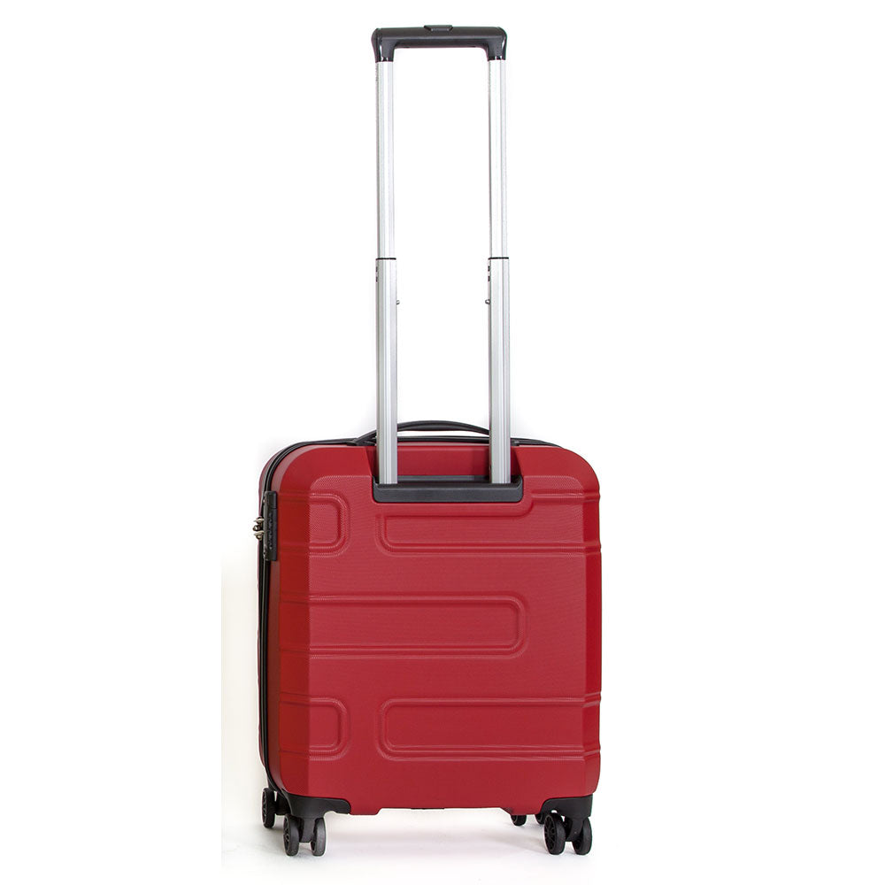 Trolley Valigia Rigida Bagaglio a Mano in ABS 4 Ruote Ravizzoni Caravaggio Rosso
