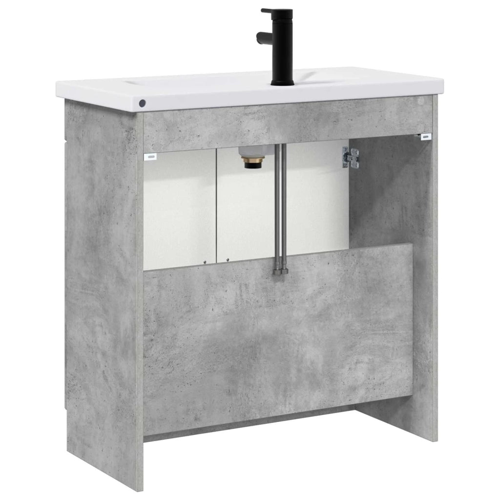 Set di mobili per il bagno Grigio Cemento 78,5 x 37,5 x 81 cm 3404137