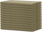 Set di tovaglioli in cotone naturale da 12 pezzi in stile khaki