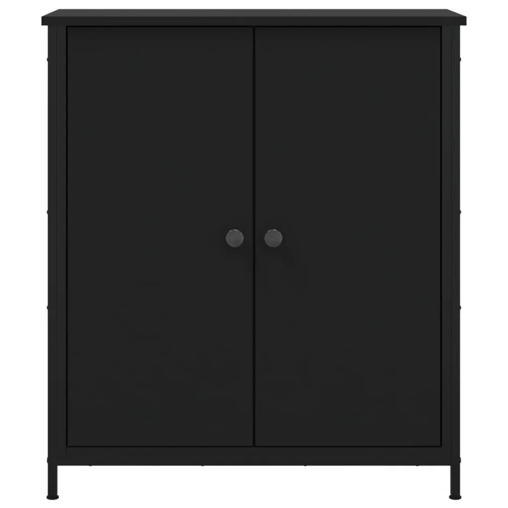 Credenza Nera 70x30x80 cm in Legno Multistrato 835534