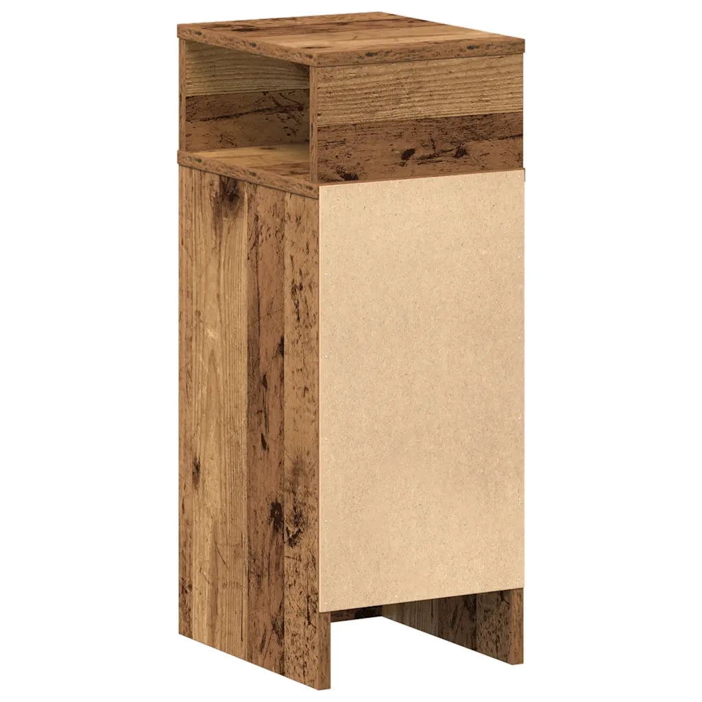 Comodino | Armadio da Notte | Mobiletto da notte con Cassetto Legno Antico 25x31x66 cm