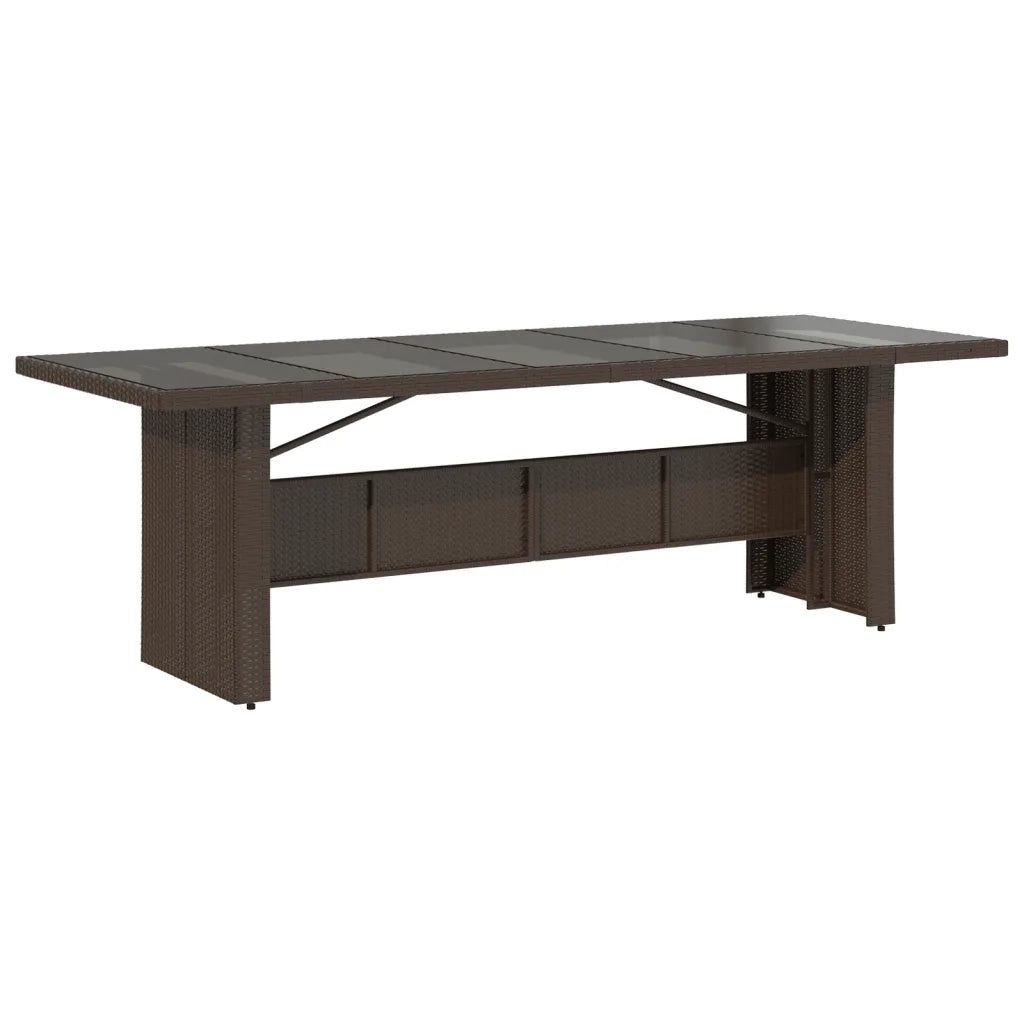 Set Bistrò da Giardino 11 pz con Cuscini in Polyrattan Marrone 3277264