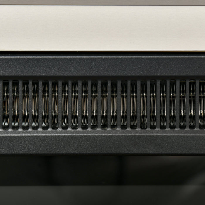 Camino Elettrico da Terra 1800W con Effetto Fiamma Telecomando e Timer Bianco