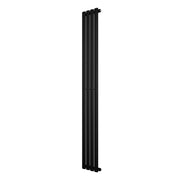 Radiatore Verticale Design Ovale Colonna Singola Nero 1800x240 mm
