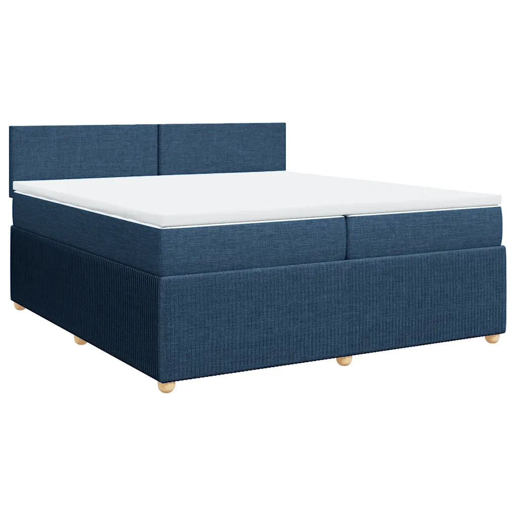 Giroletto a Molle con Materasso Blu 200x200 cm in Tessuto 3287562