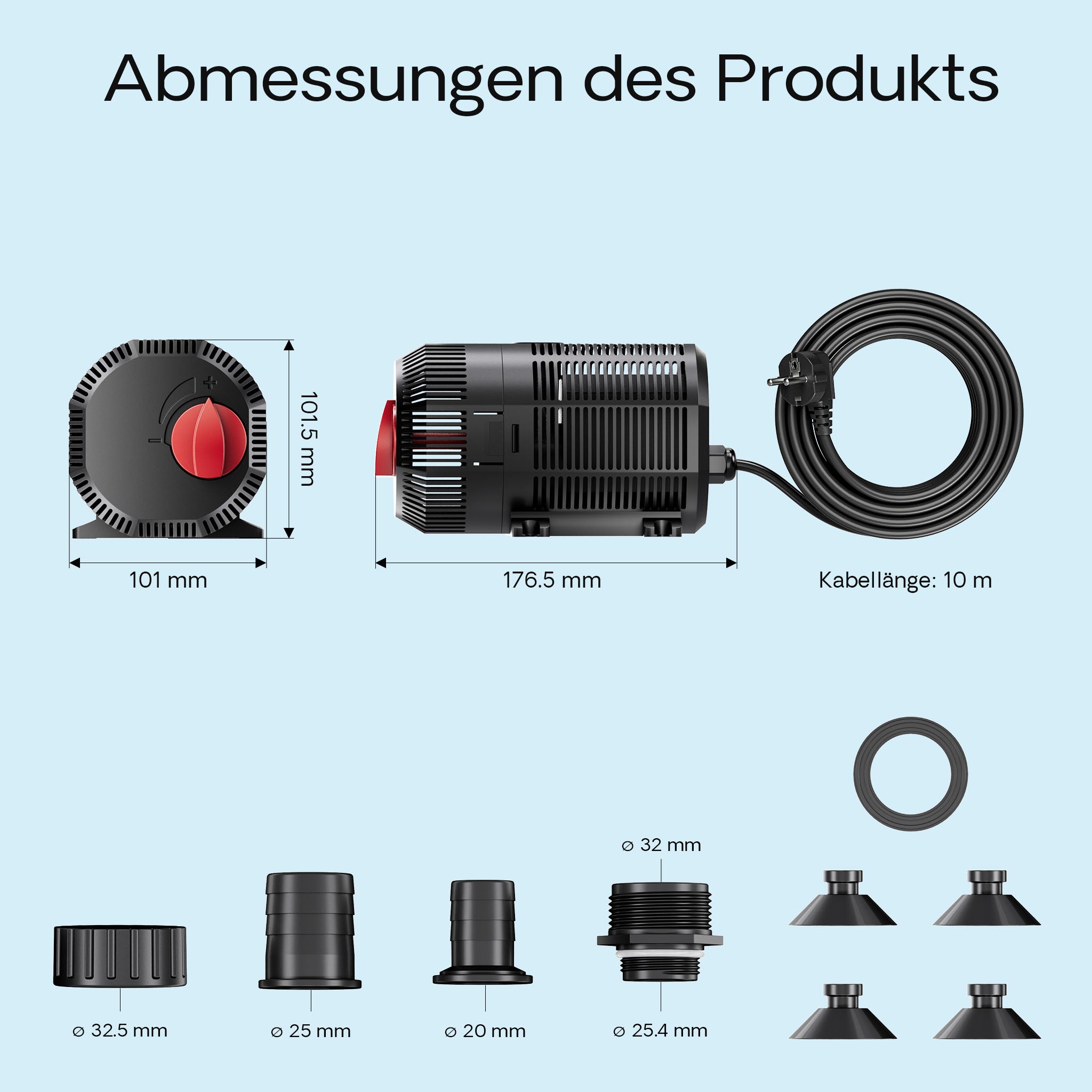 CQB-2500 SuperECO Pompa da laghetto 45W 2700 l/h, con regolatore di flusso, per circolazione acqua